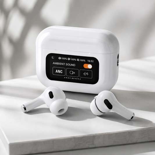 Saiya T70 Pro ANC Airpods With Touch Display Control Screen