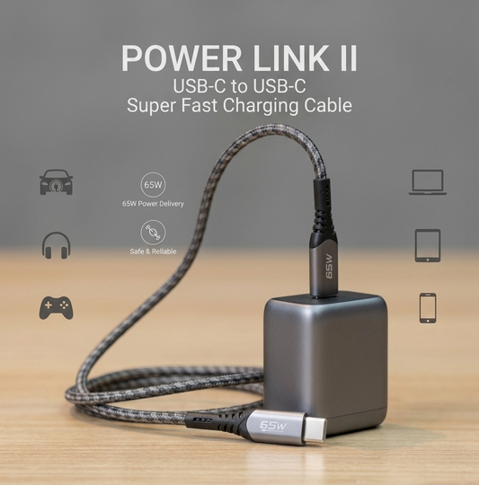 Taar Power Link II USB-C to USB-C braided Cable