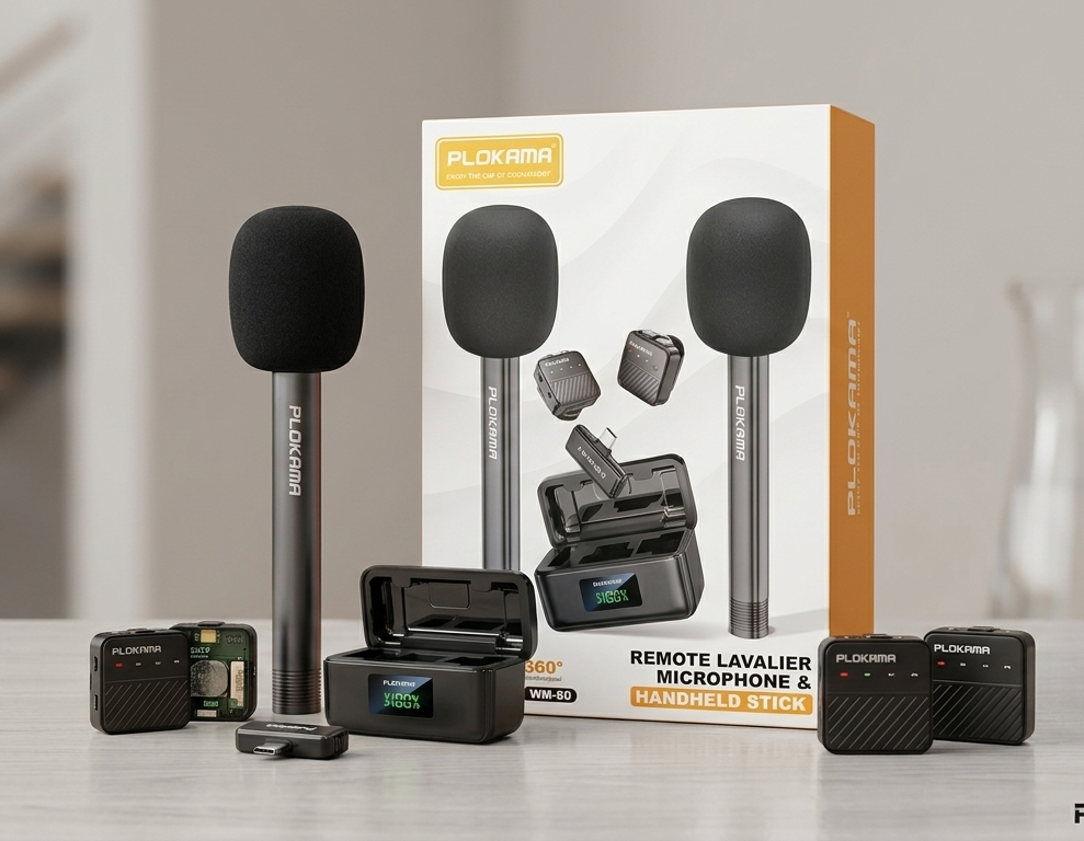 Plokama WM-80 wireless lavalier microphone system