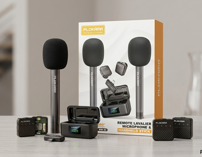 Plokama WM-80 wireless lavalier microphone system