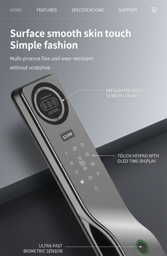 3D Face & Fingerprint Door Lock-LWF27s