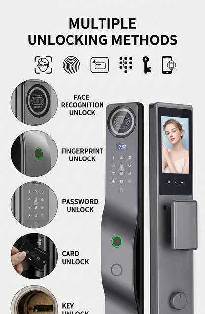 3D Face & Fingerprint Door Lock-LWF27s